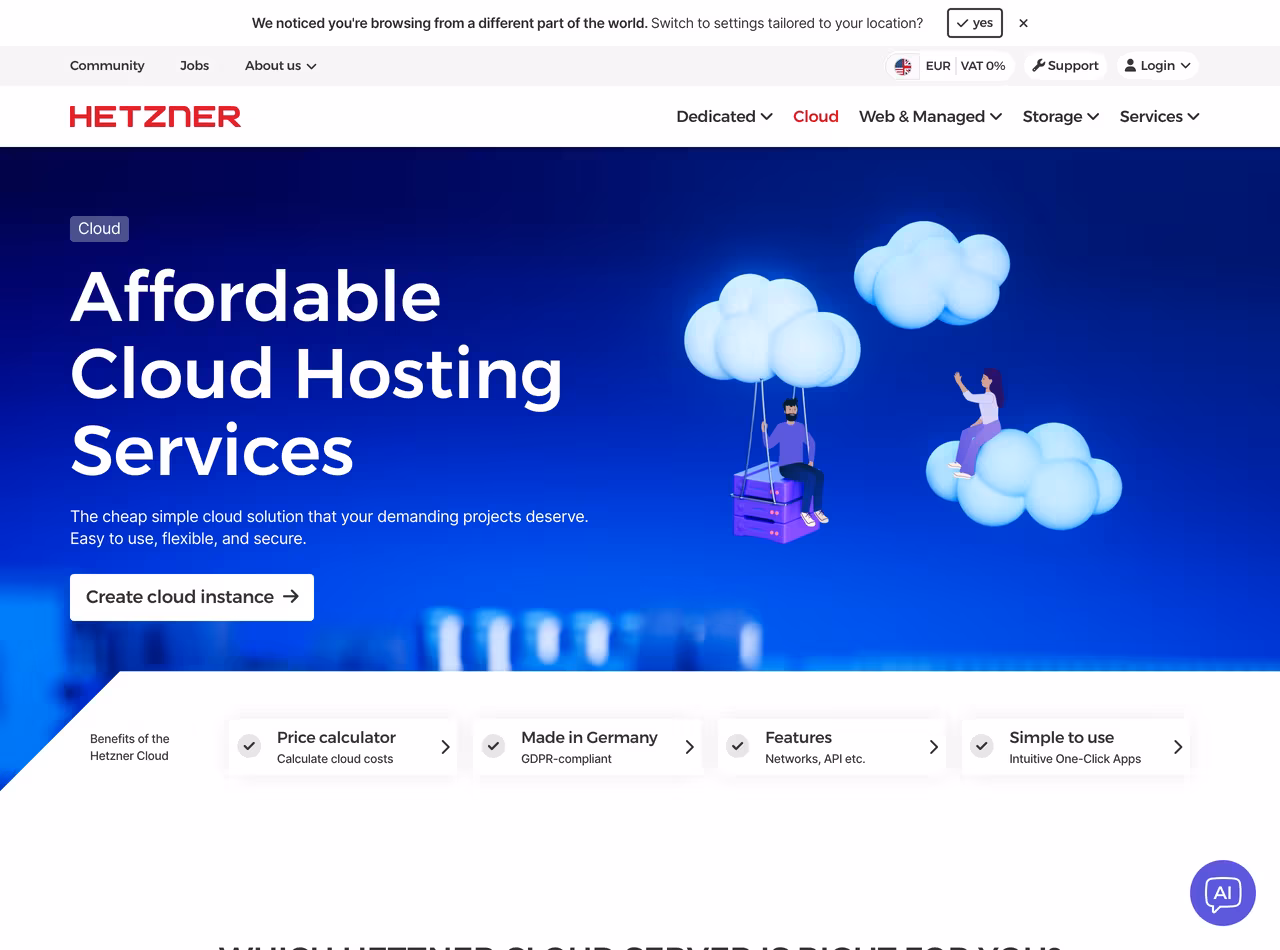 Hetzner Cloud pricing, June 2026