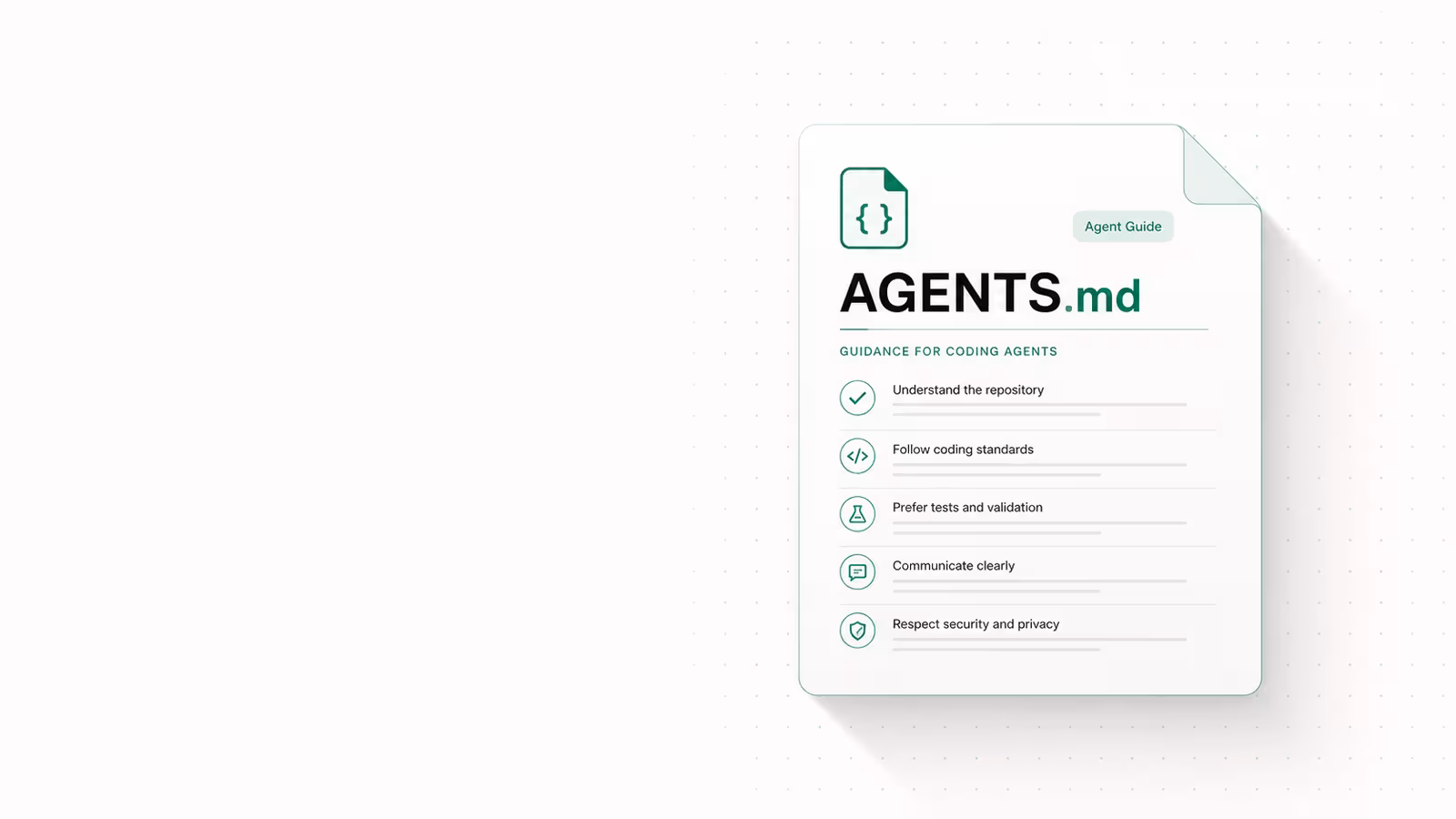 Cómo escribir un archivo AGENTS.md en 2026 (breve, escrito a mano y respaldado por datos)